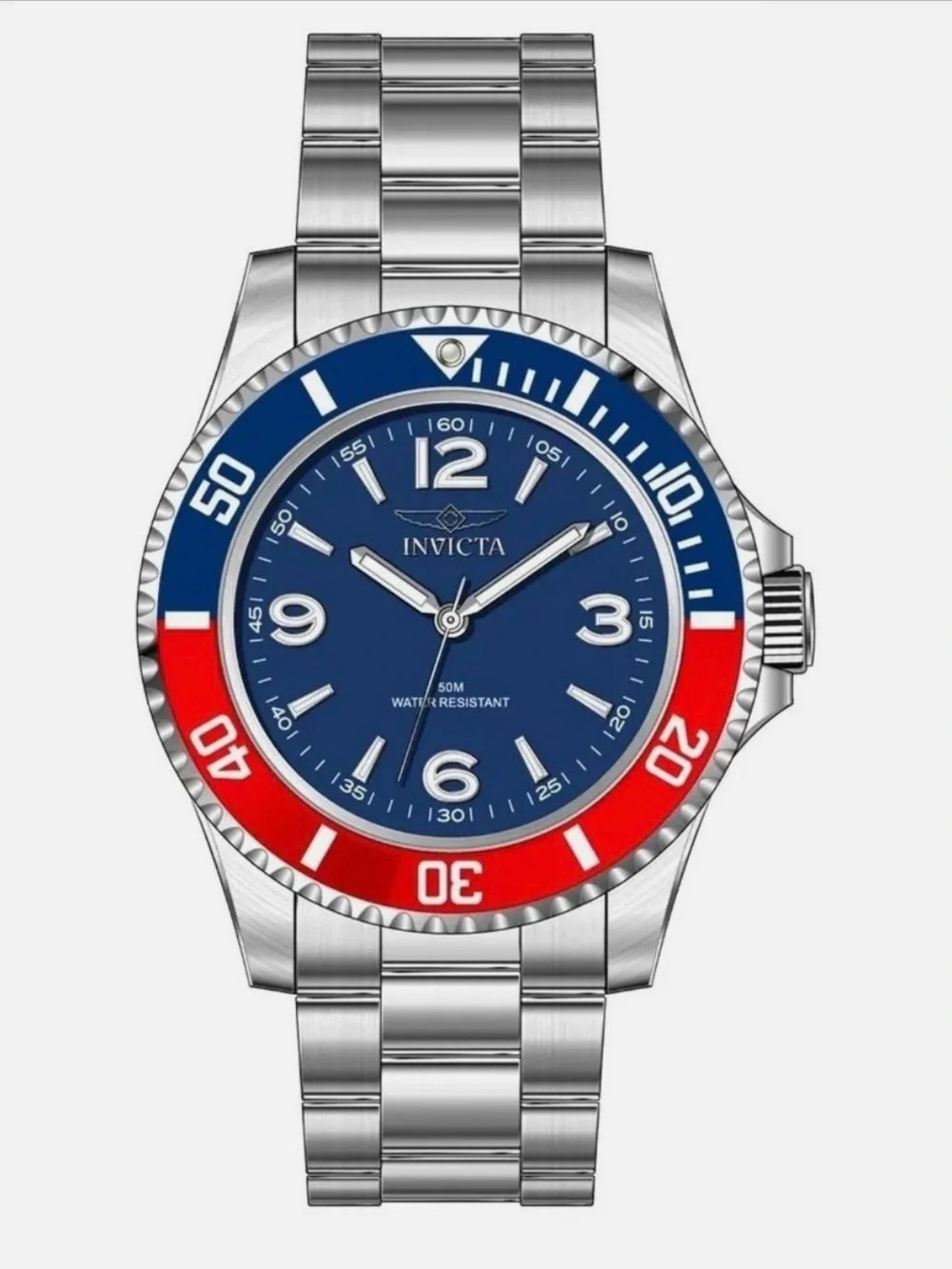 Brand New Invicta Specialty Men’s Watch- 40mm, Steel, “Pepsi” Dial